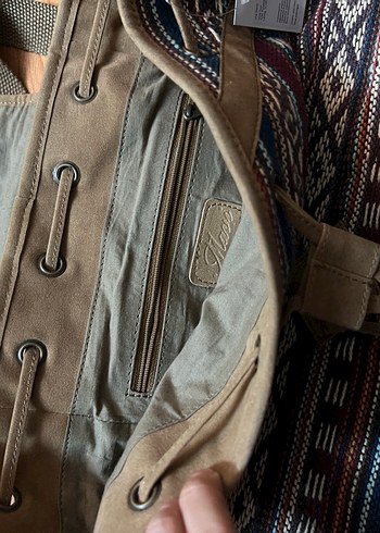 Bohem Tarzı Kahverengi Sırt Çantası - Görsel 4