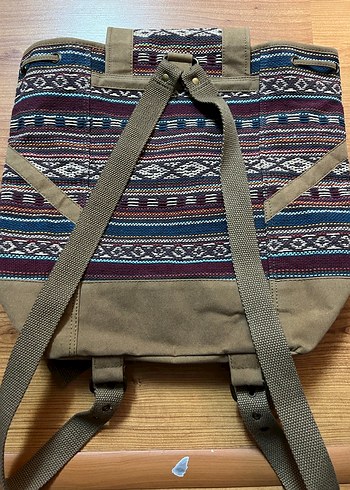 Bohem Tarzı Kahverengi Sırt Çantası - Görsel 3