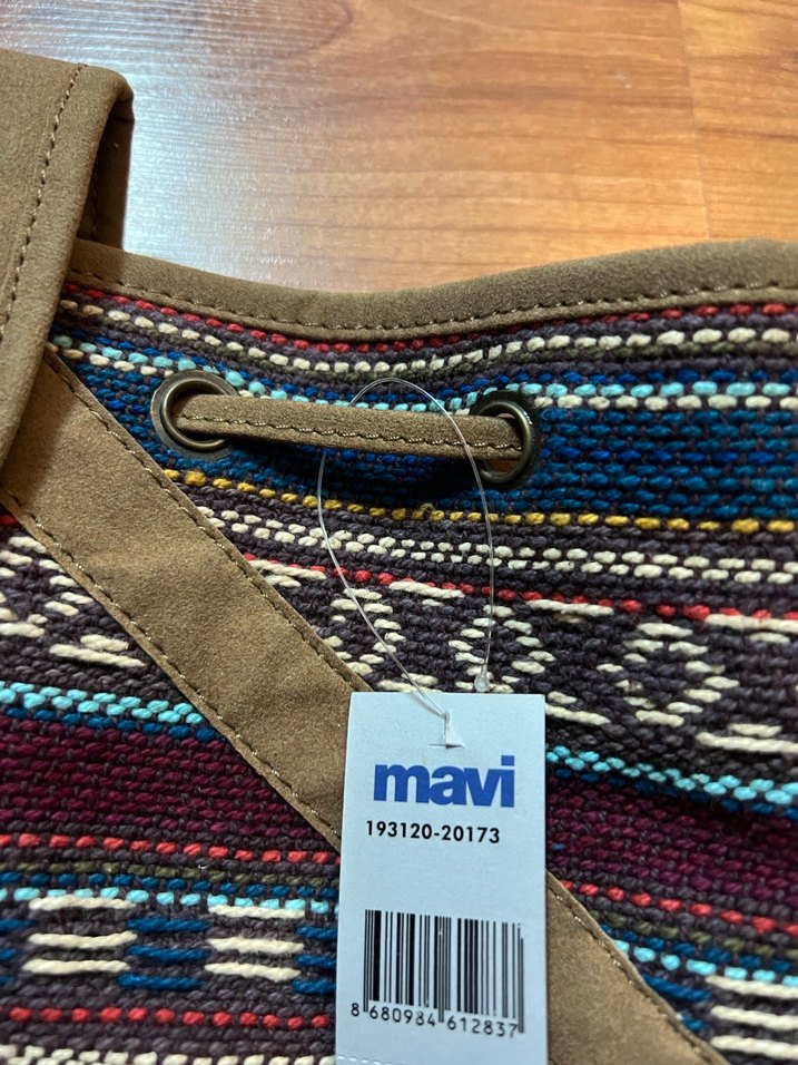 Bohem Tarzı Kahverengi Sırt Çantası - Görsel 2