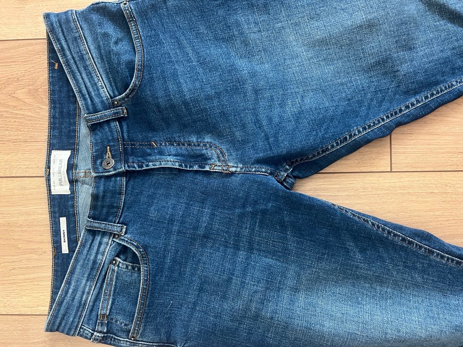 Pull and Bear Erkek Skinny Kot Pantolon - Görsel 3