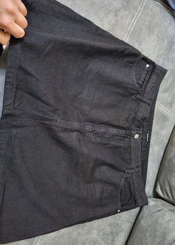 Siyah Denim kısa Etek