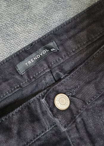 46 Beden siyah Renk Siyah Denim kısa Etek