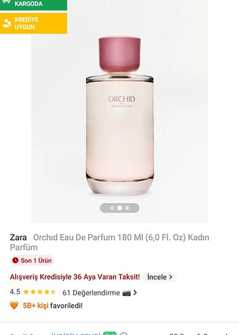 Zara Orchid Kadın Parfümü 180 ml
