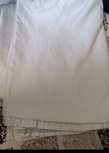 Beyaz Parlak Düz güneşlik perde