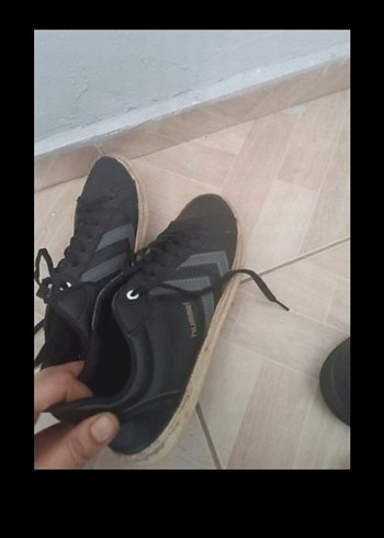 Hummel Hummel Siyah Gri Bağcıklı Spor Ayakkabı
