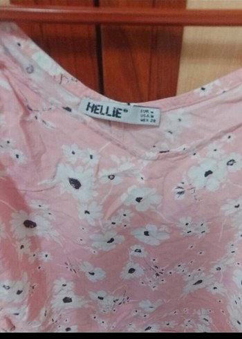m Beden Pembe Dantel Detaylı V Yaka askılı bluz