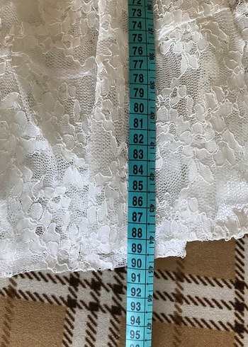 Dantel  Beyaz  Elbise - Görsel 7