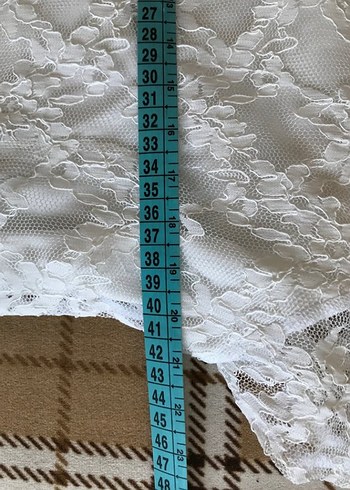 Dantel  Beyaz  Elbise - Görsel 6