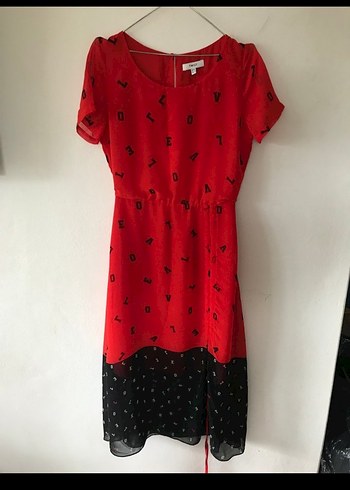 Kırmızı Drapeli Elbise - Görsel 4