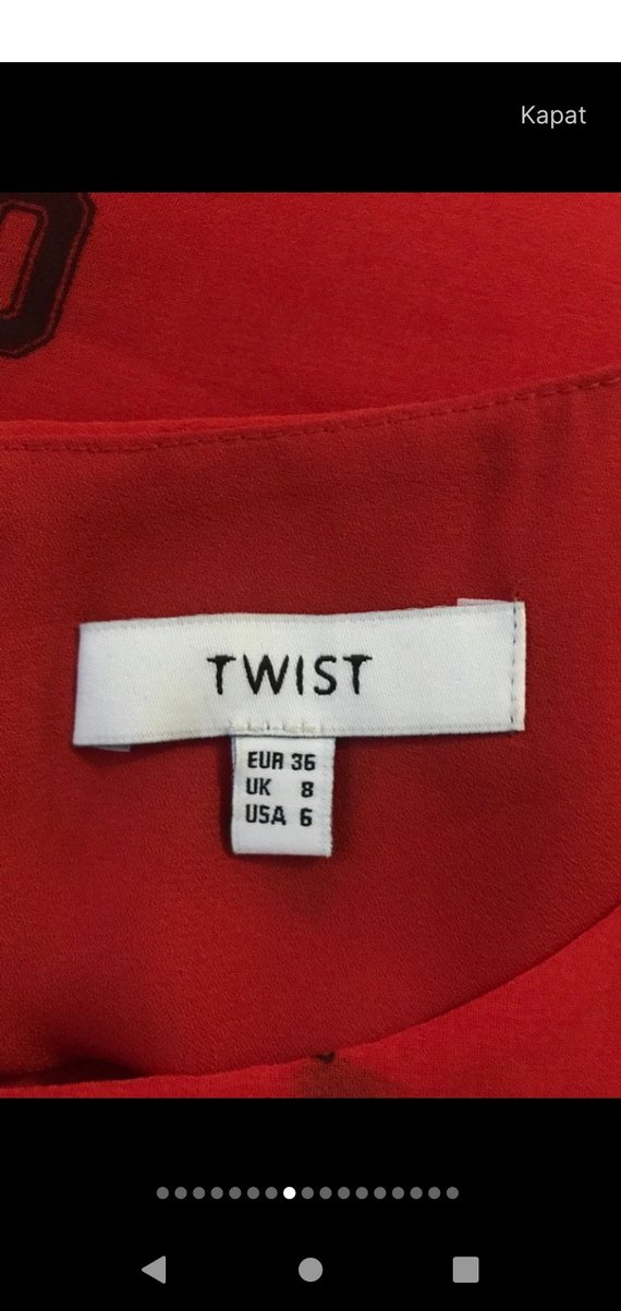 Kırmızı Drapeli Elbise - Görsel 3