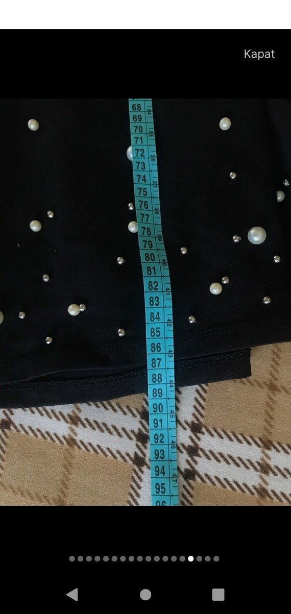 Siyah İnci Detaylı Elbise - Görsel 4