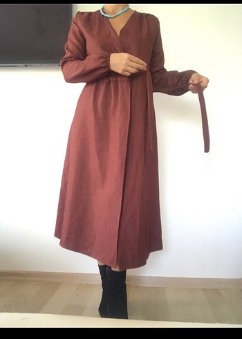 bağlamalı elbise - Görsel 7