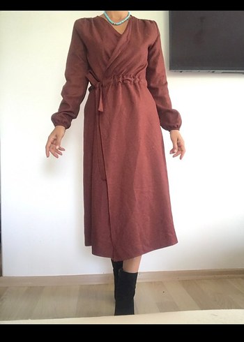 bağlamalı elbise - Görsel 8