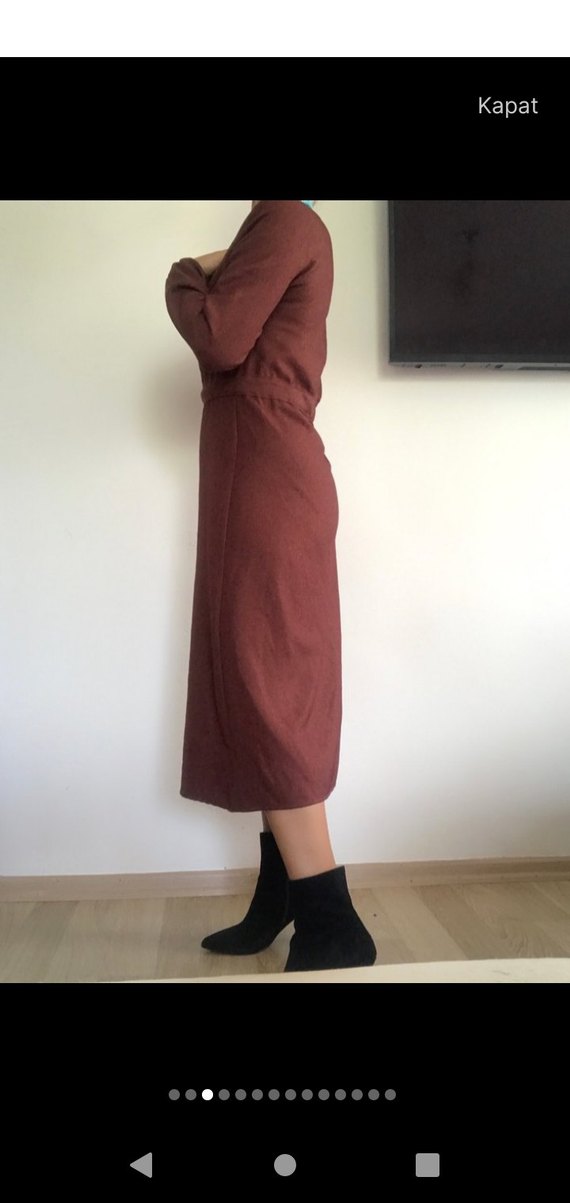 bağlamalı elbise - Görsel 3