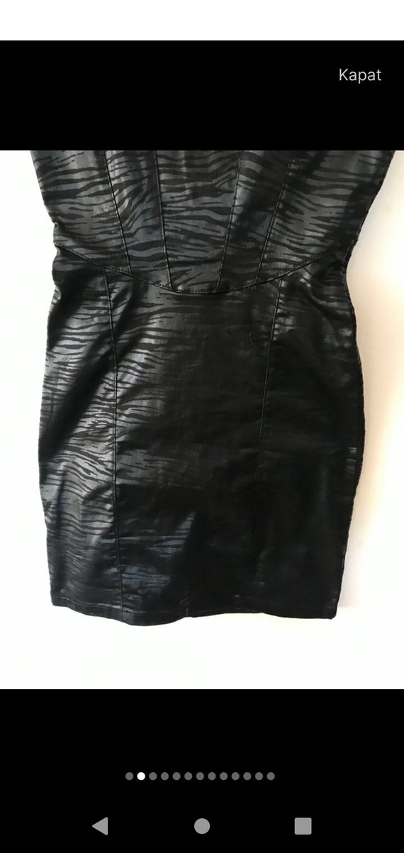 Siyah Desenli  Elbise - Görsel 3