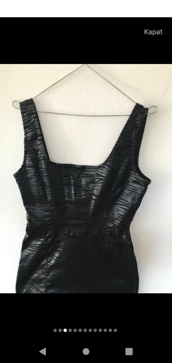 Siyah Desenli  Elbise - Görsel 4