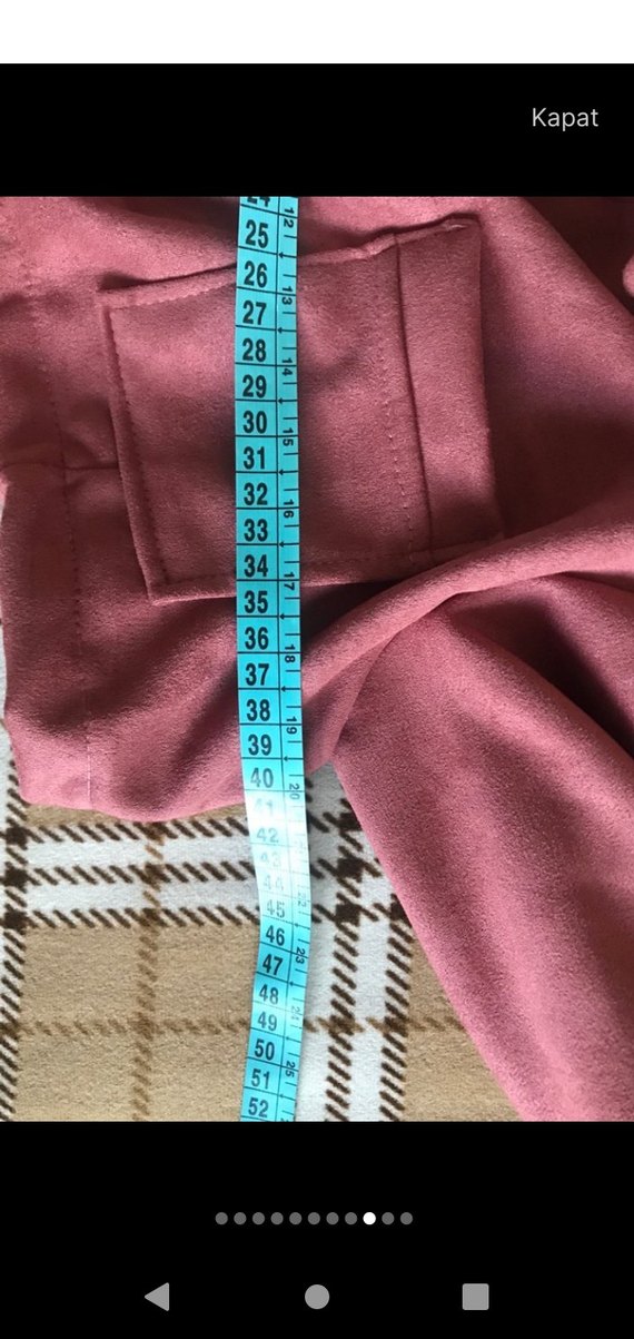 Scuba Süet Kumaş Tasarım Elbise - Görsel 5