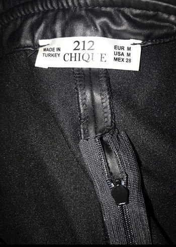 Siyah Suni Deri Elbise - Görsel 12