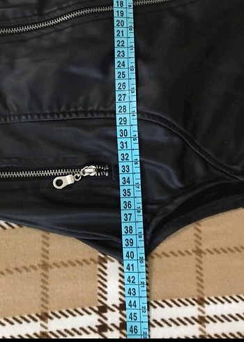 Siyah Suni Deri Elbise - Görsel 9