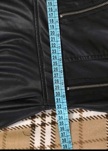 Siyah Suni Deri Elbise - Görsel 10