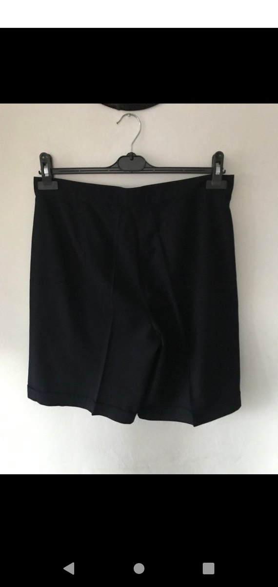 Koyu Laci Kadın Bermuda Kumaş Şort - Görsel 4