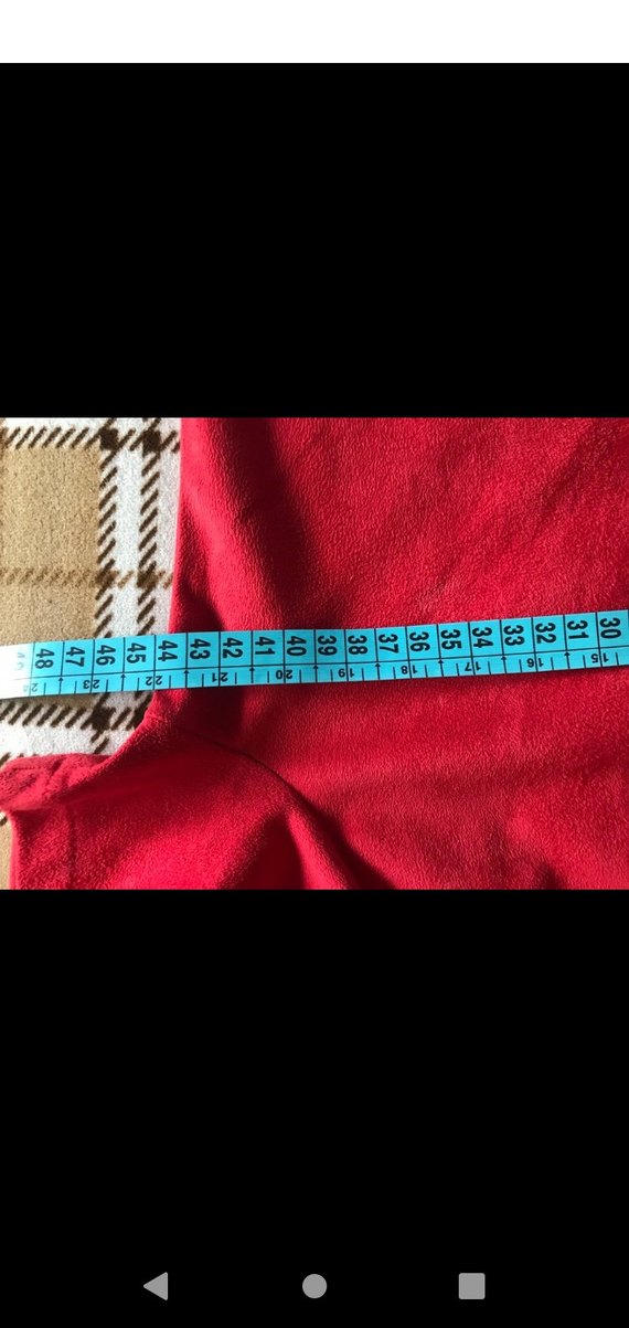 36-38 Beden Kırmızı Süet Elbise - Görsel 5