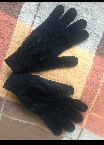Kadın Siyah Triko Eldiven - Görsel 2