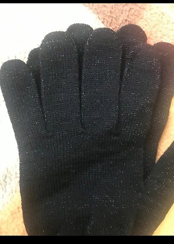 Kadın Siyah Triko Eldiven - Görsel 4