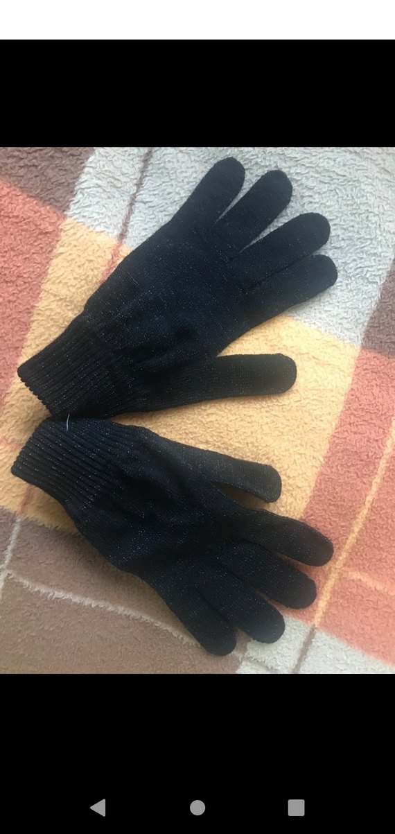 Kadın Siyah Triko Eldiven - Görsel 2