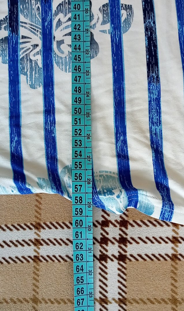 Mavi Çizgili Rahat Elbise — görsel 3/5