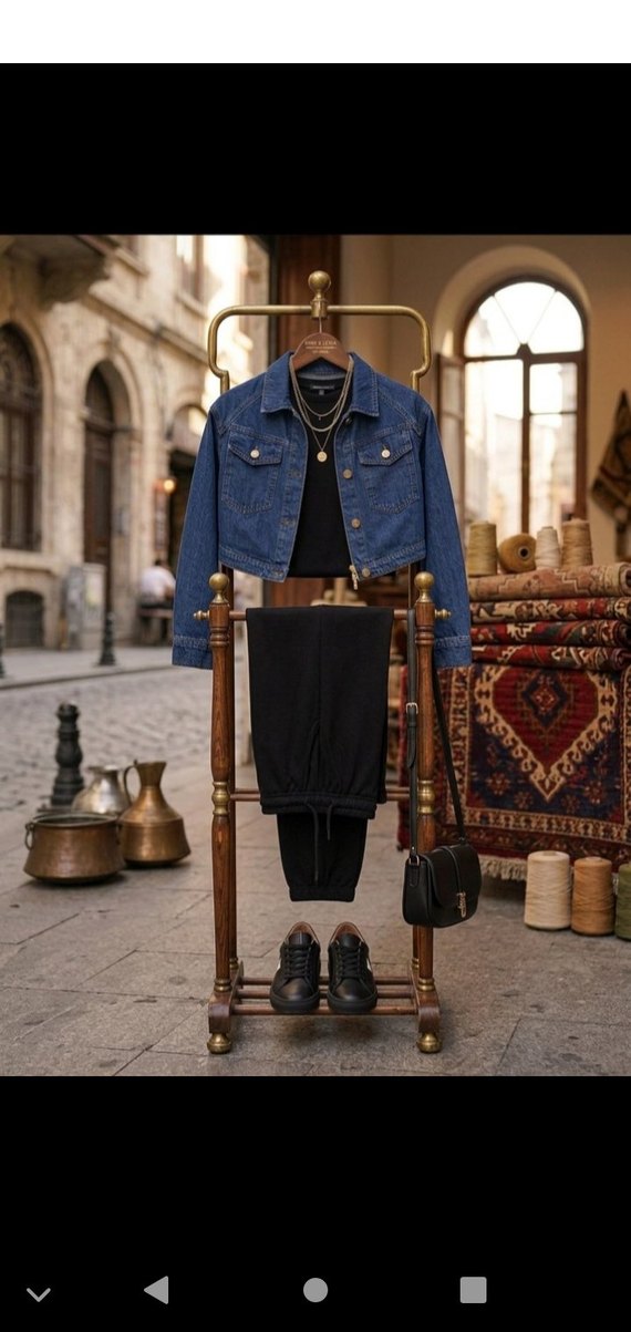 Şehir Stiline Uygun Minimal Kot Ceket — görsel 3/7