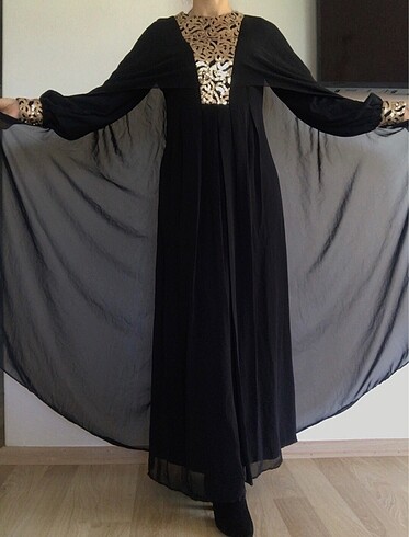 38 Beden siyah Renk Abiye elbise