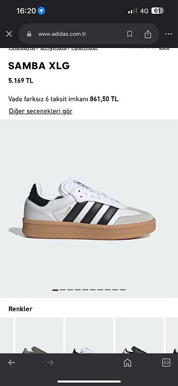 37 Beden Adidas samba xlg