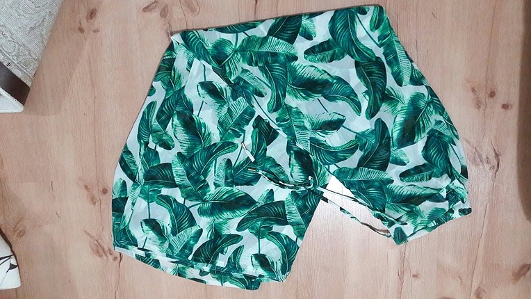 yaprak desenli etek pantalon