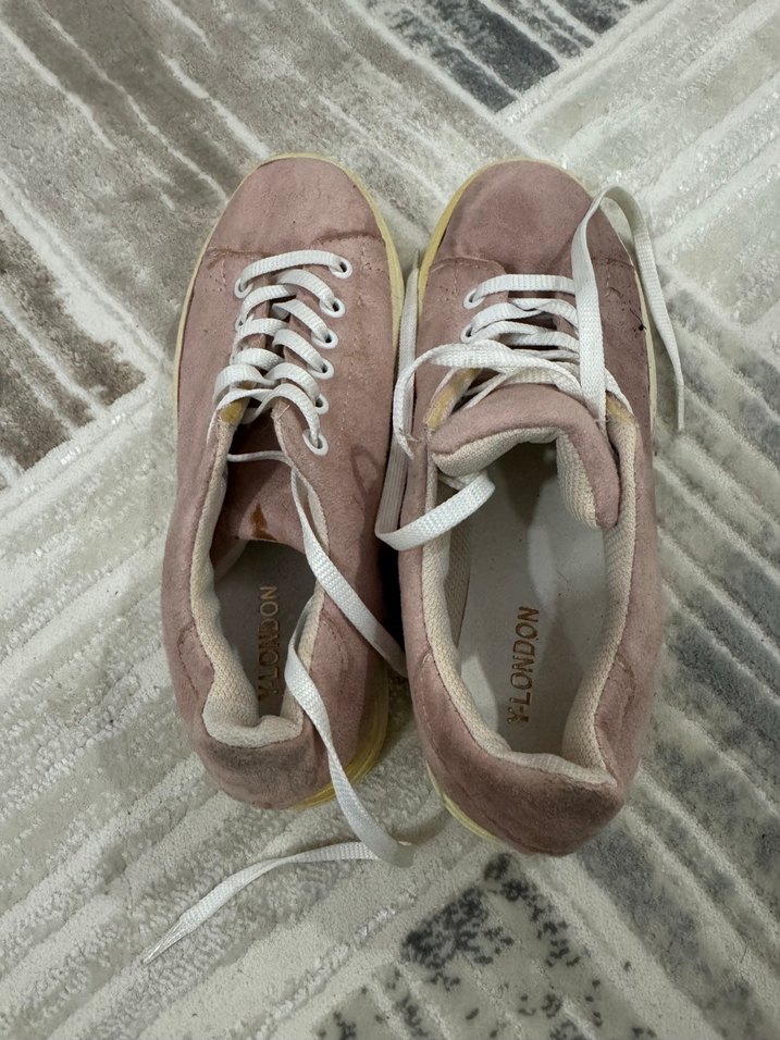 Pembe Bağcıklı Stiletto Sneakers - Görsel 2