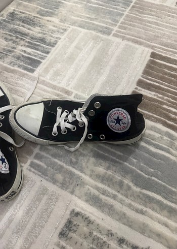 Beyaz Lastikli Düz Tabanlı Punk Sneakers - Görsel 3