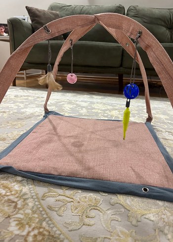 Pembe Pastel Kedi Oyun Halısı - Görsel 2