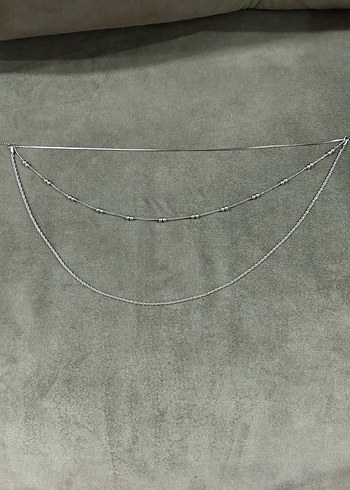 3 boyutta kararmaz solmaz çelik kolye. Sıfır ürün. - Görsel 2