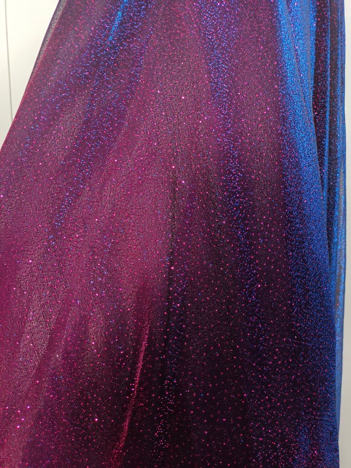 Kadın Mor Drapeli Uzun Abiye Elbise - Görsel 3