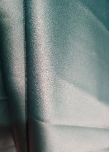 Drapeli Uzun Yeşil Straplez Abiye Elbise - Görsel 7