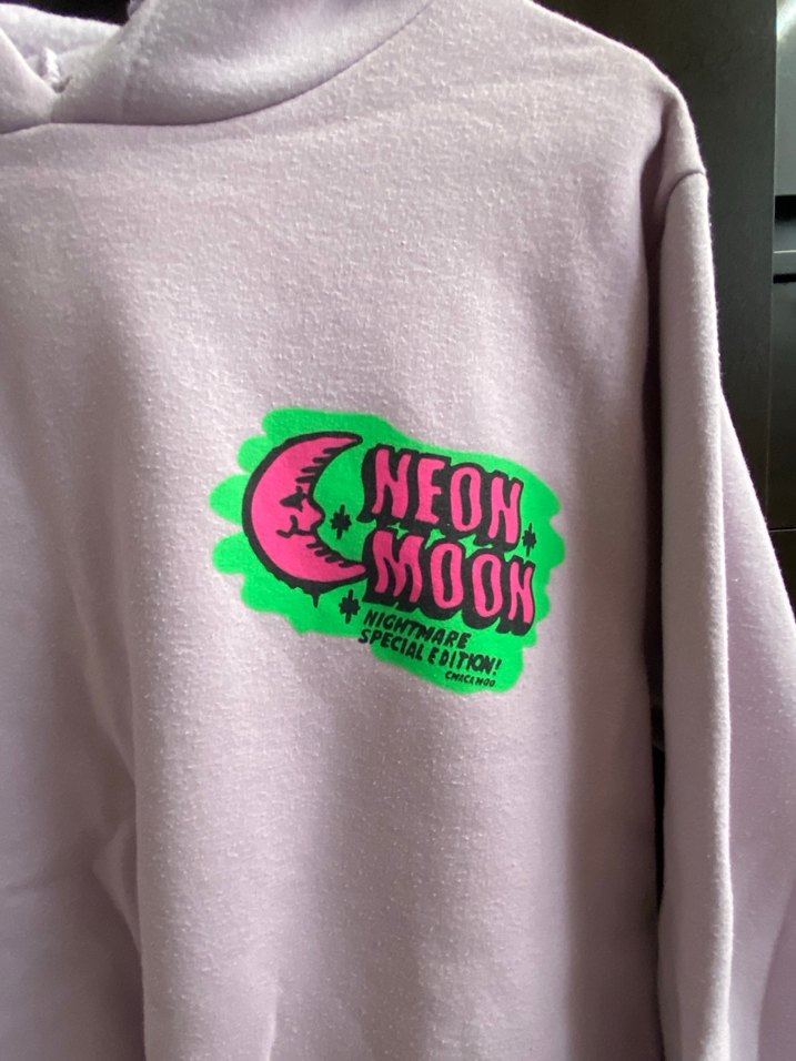 Lila oversize sweatshirt hoddie - Görsel 2