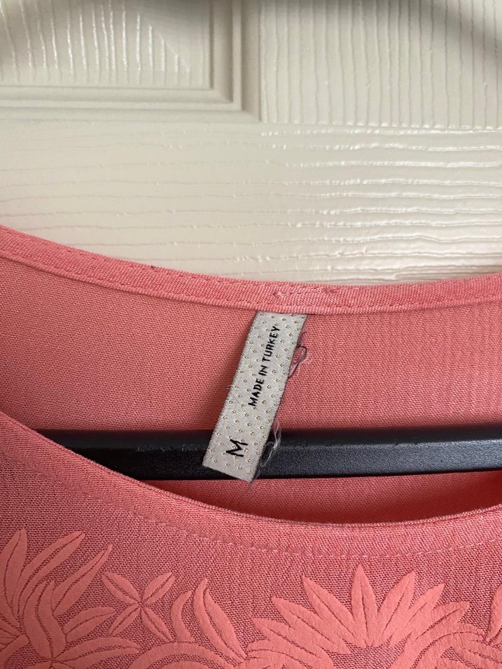 Dantel İşlemeli Pembe Bohem Bluz - Görsel 3