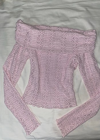 Coquette Dantelli Baby Pink Vintage Bluz - Görsel 4