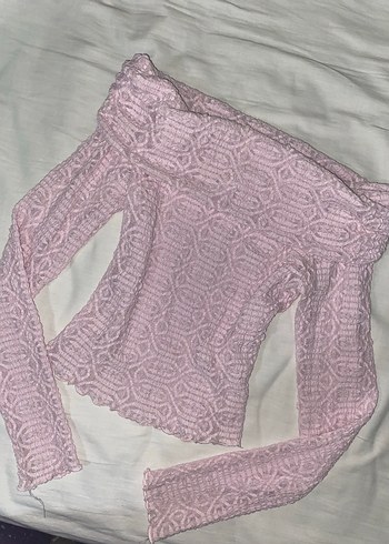 Coquette Dantelli Baby Pink Vintage Bluz - Görsel 3