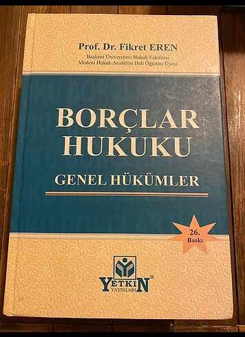 Borçlar hukuku fikret eren genel hükümler
