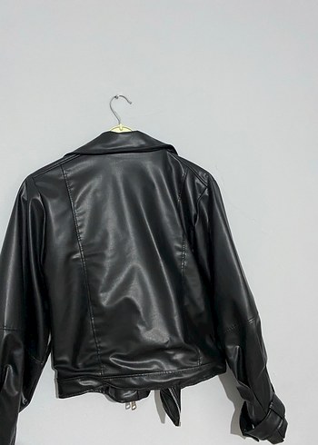 Trendyol & Milla oversize Siyah Deri Biker Ceket