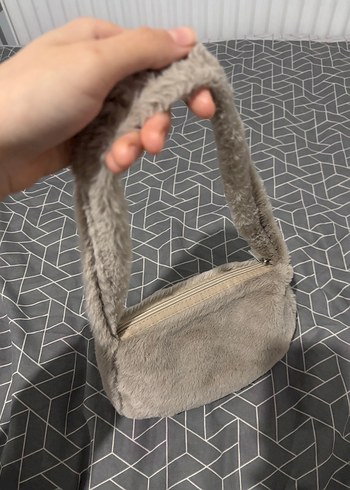 Bej Kürklü Kadın Omuz Çantası - Görsel 2