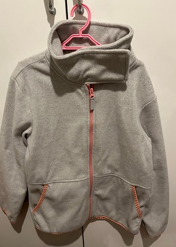 Kız Çocuk Gri Fermuarlı Sweatshirt