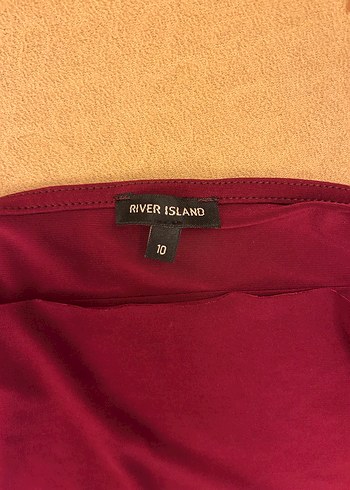 m Beden Bordo Drapeli V Yaka Mini İnce Askılı Bluz