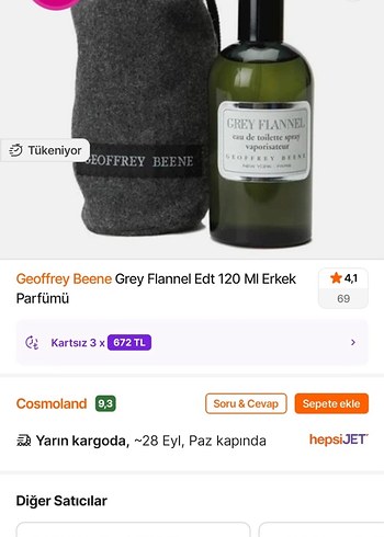 Beden Renk Geoffrey Beene Grey Flannel Parfüm 120 ml